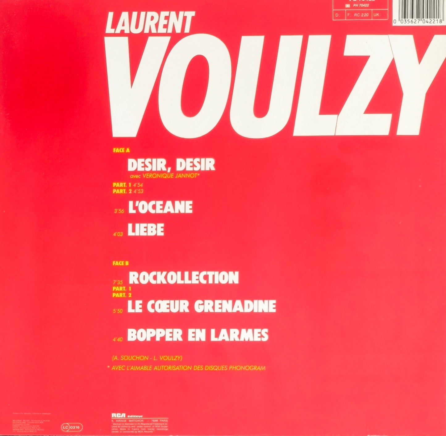 LAURENT VOULZY - Laurent Voulzy