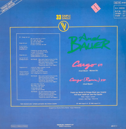 AXEL BAUER - Cargo