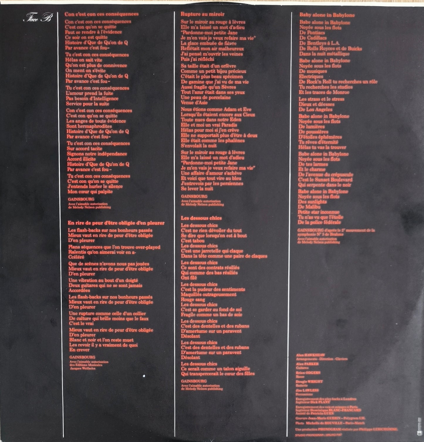 JANE BIRKIN - Baby Alone in Babylone