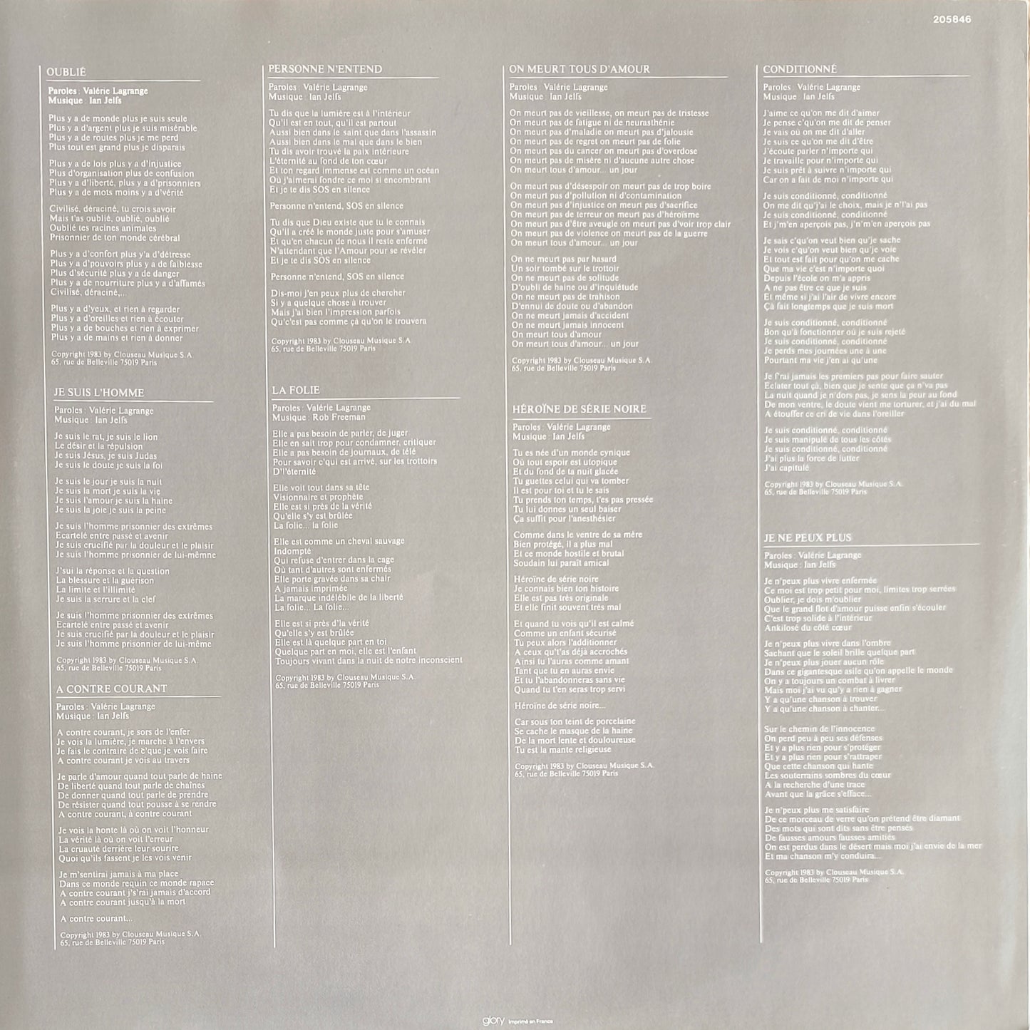 VALERIE LAGRANGE - Les Trottoirs De L'éternité