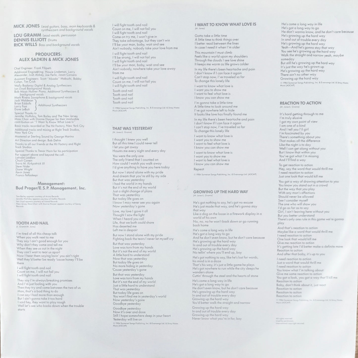 FOREIGNER - Agent Provocateur