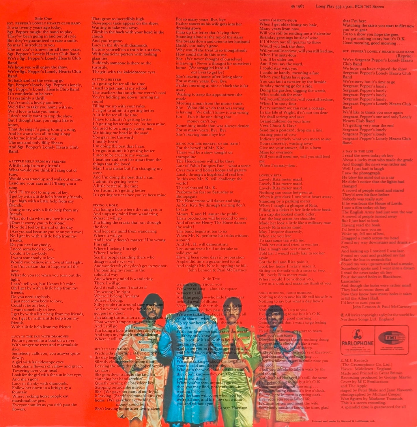 THE BEATLES - Sgt. Pepper's Lonely Hearts Club Band (Pressage UK 1973)