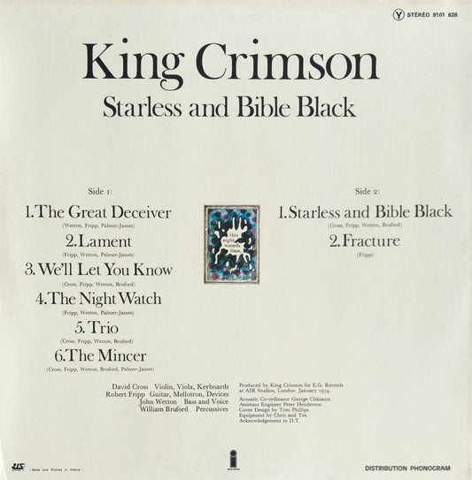 KING CRIMSON - Starless And Bible Black