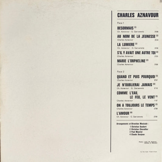 CHARLES AZNAVOUR - Désormais...