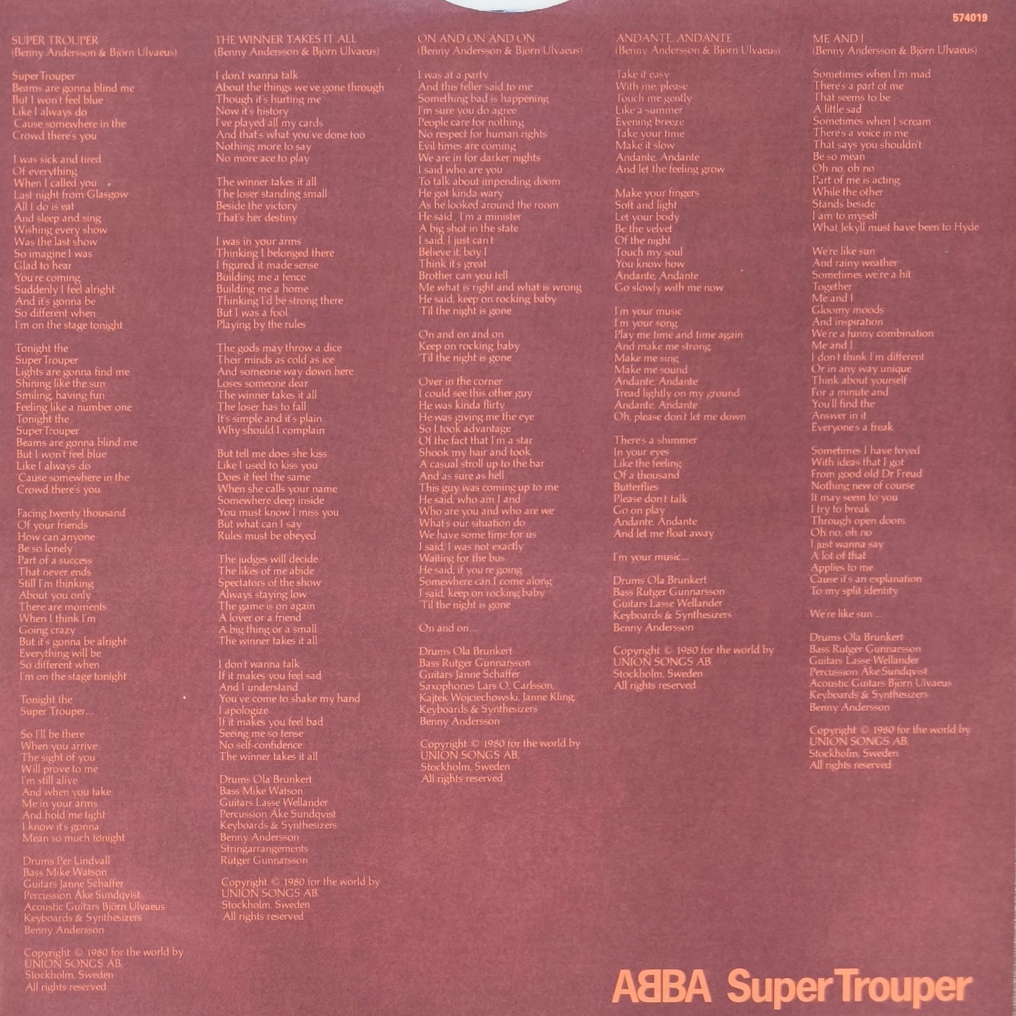 ABBA - Super Trouper