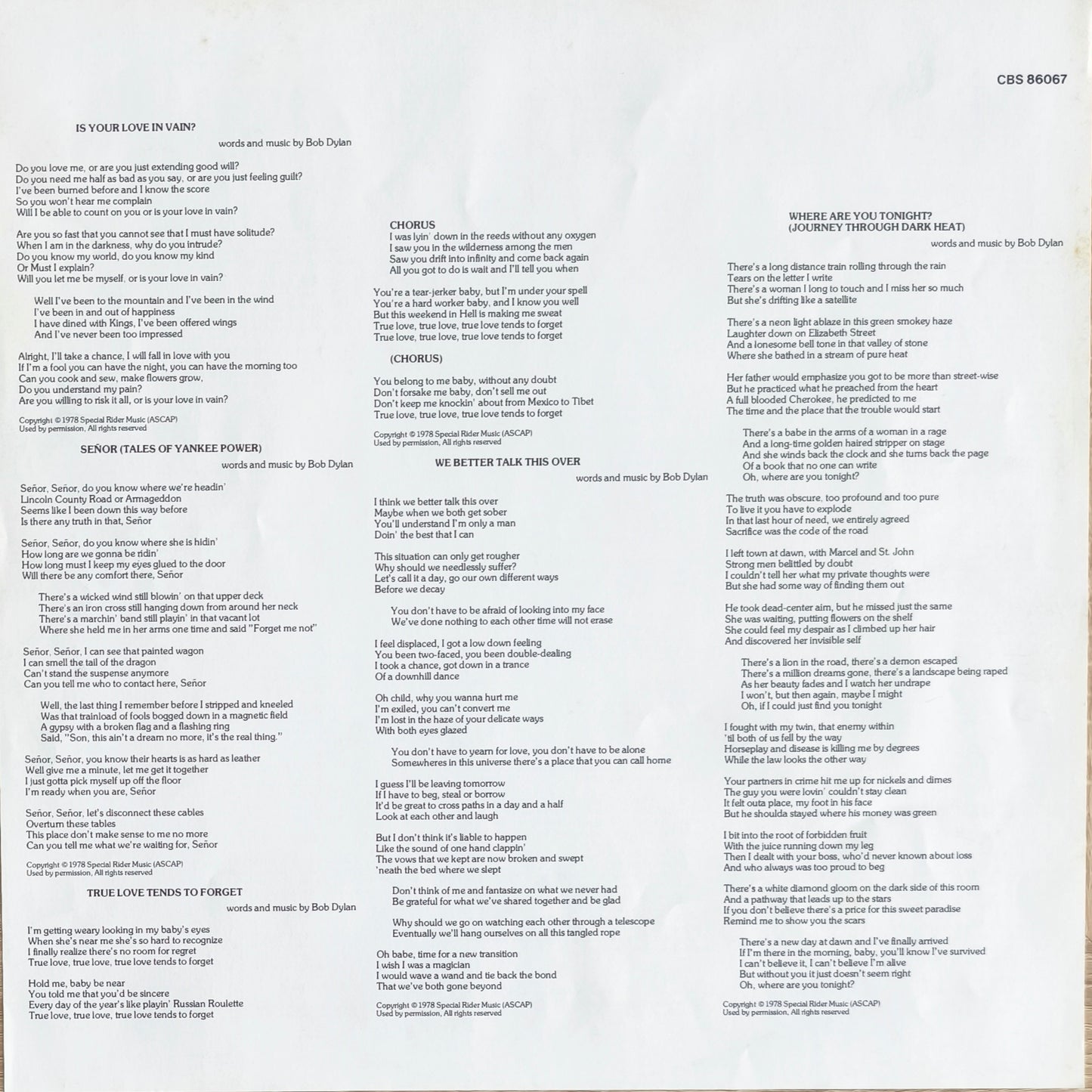 BOB DYLAN - Street-Legal