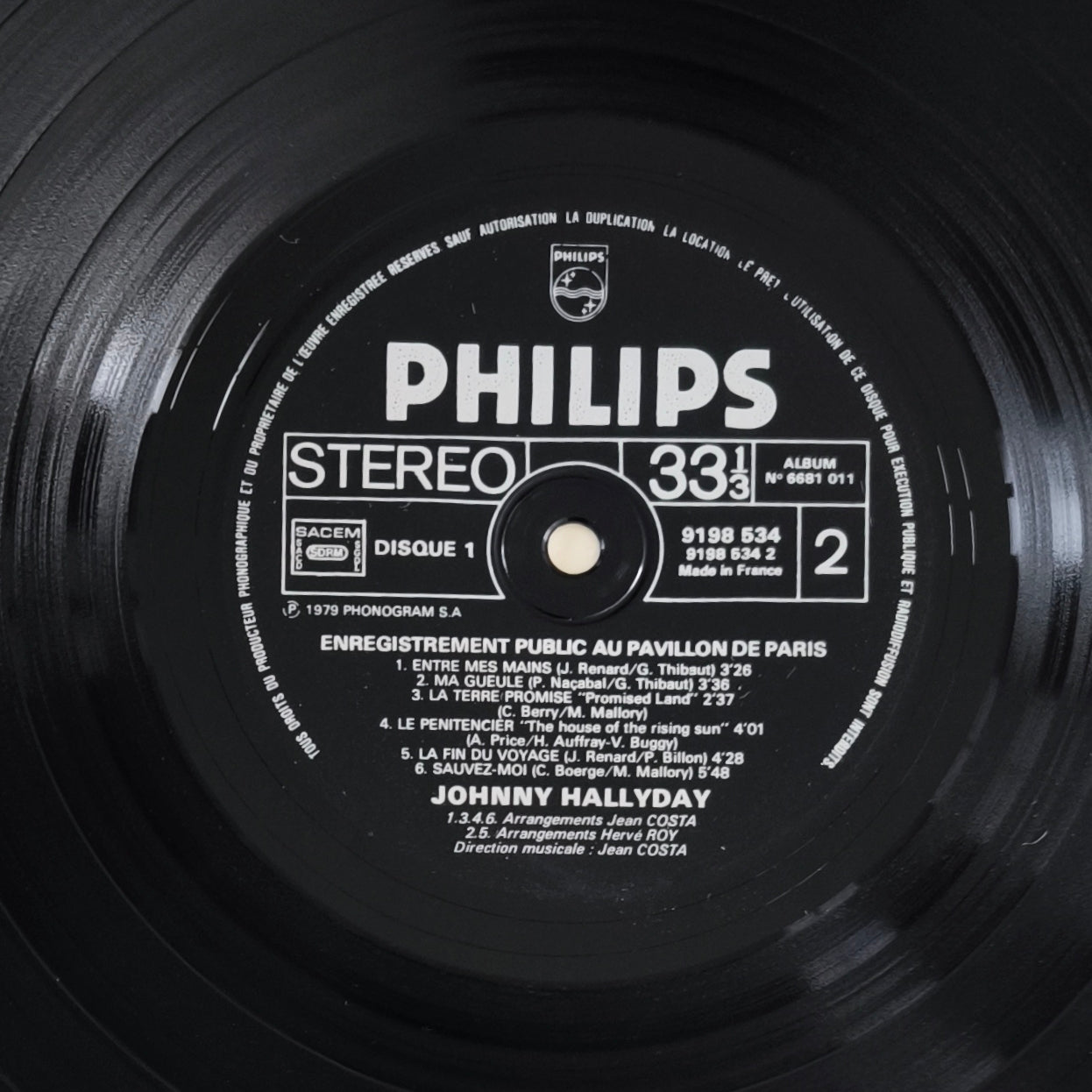 JOHNNY HALLYDAY - Pavillon De Paris