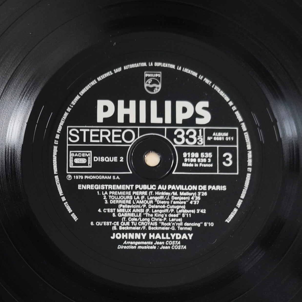 JOHNNY HALLYDAY - Pavillon De Paris