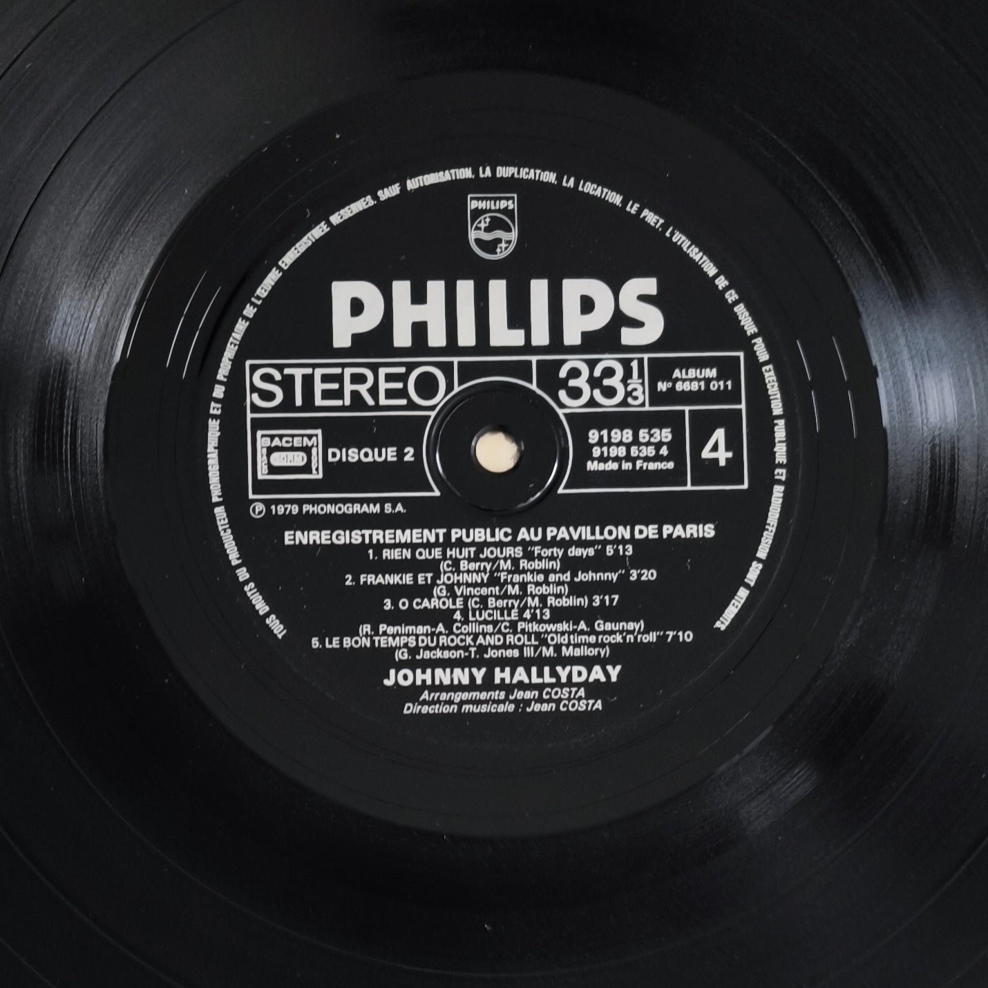 JOHNNY HALLYDAY - Pavillon De Paris