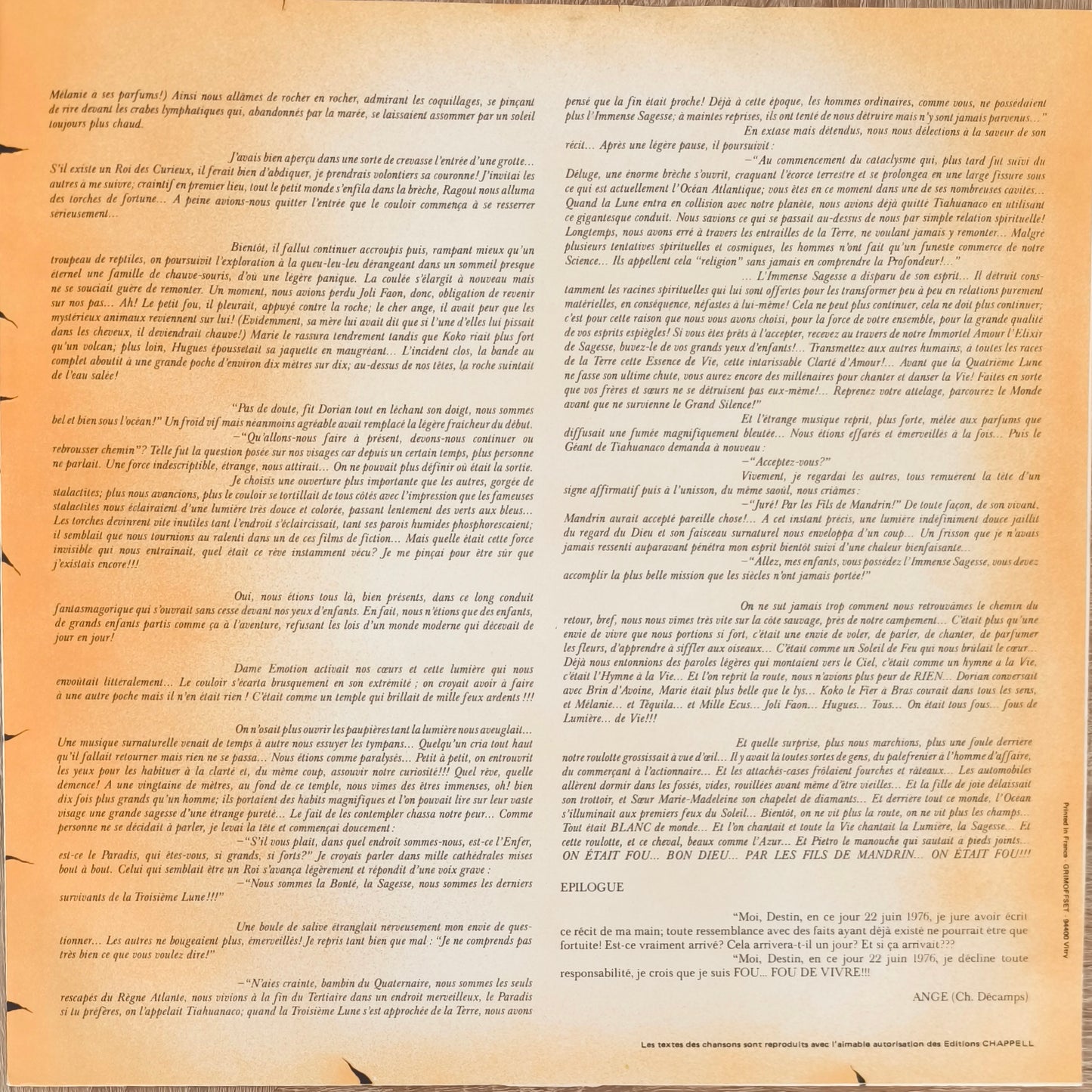 ANGE  - Par les Fils de Mandrin