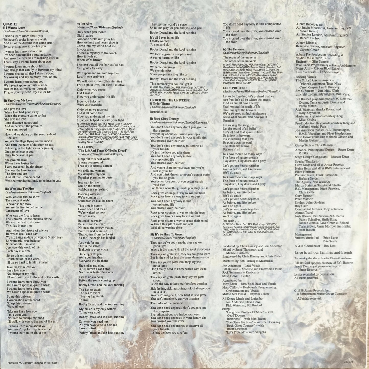 ANDERSON BRUFORD WAKEMAN HOWE- Anderson Bruford Wakeman Howe