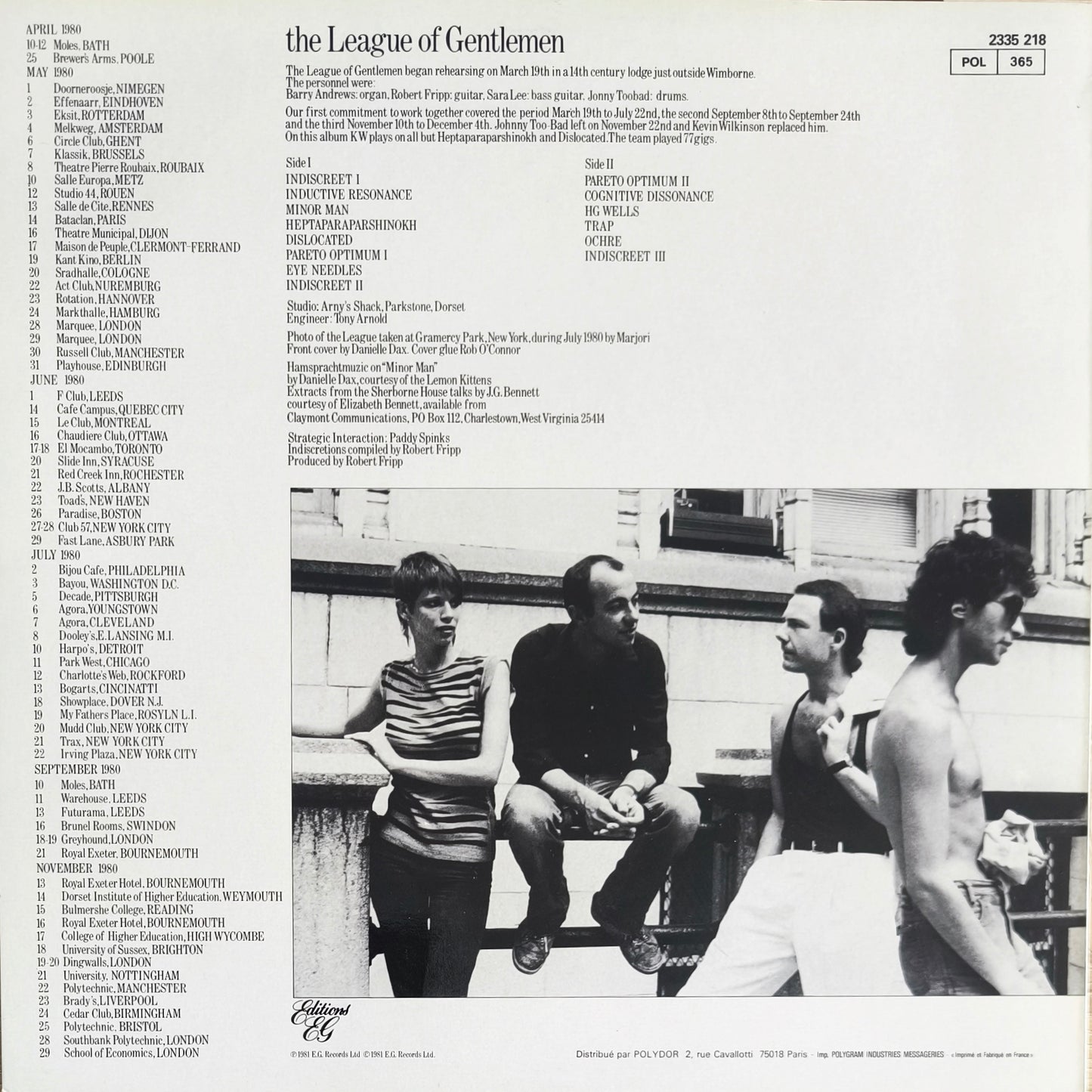 ROBERT FRIPP - The League Of Gentlemen