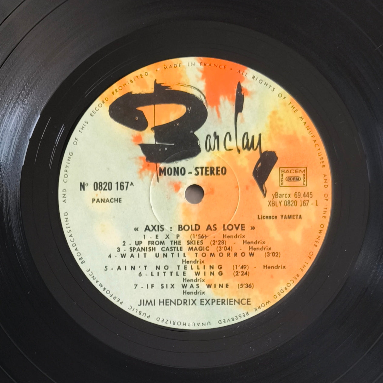JIMI HENDRIX EXPERIENCE - Axis : Bold As Love