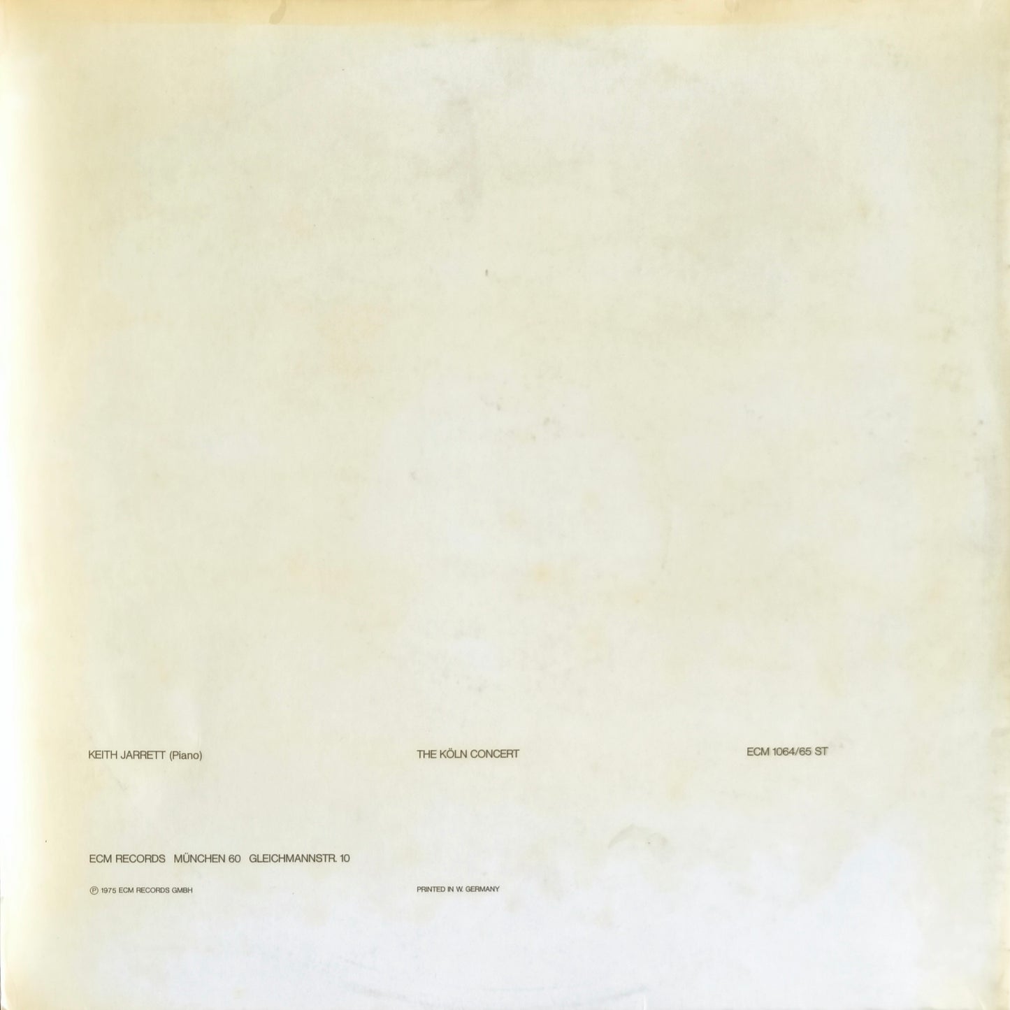 KEITH JARRETT - The Köln Concert