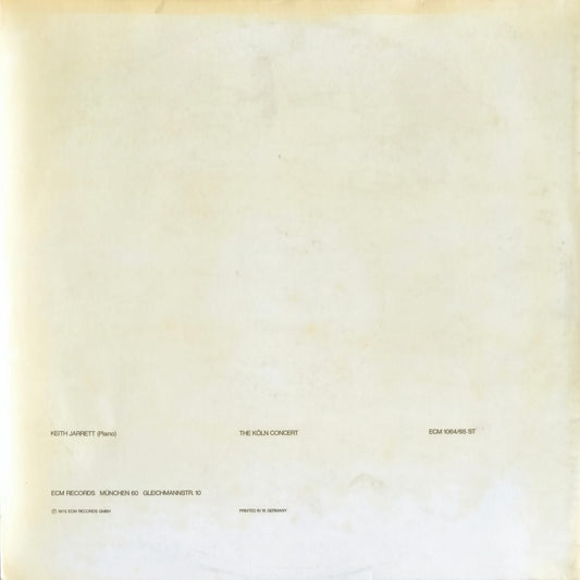 KEITH JARRETT - The Köln Concert