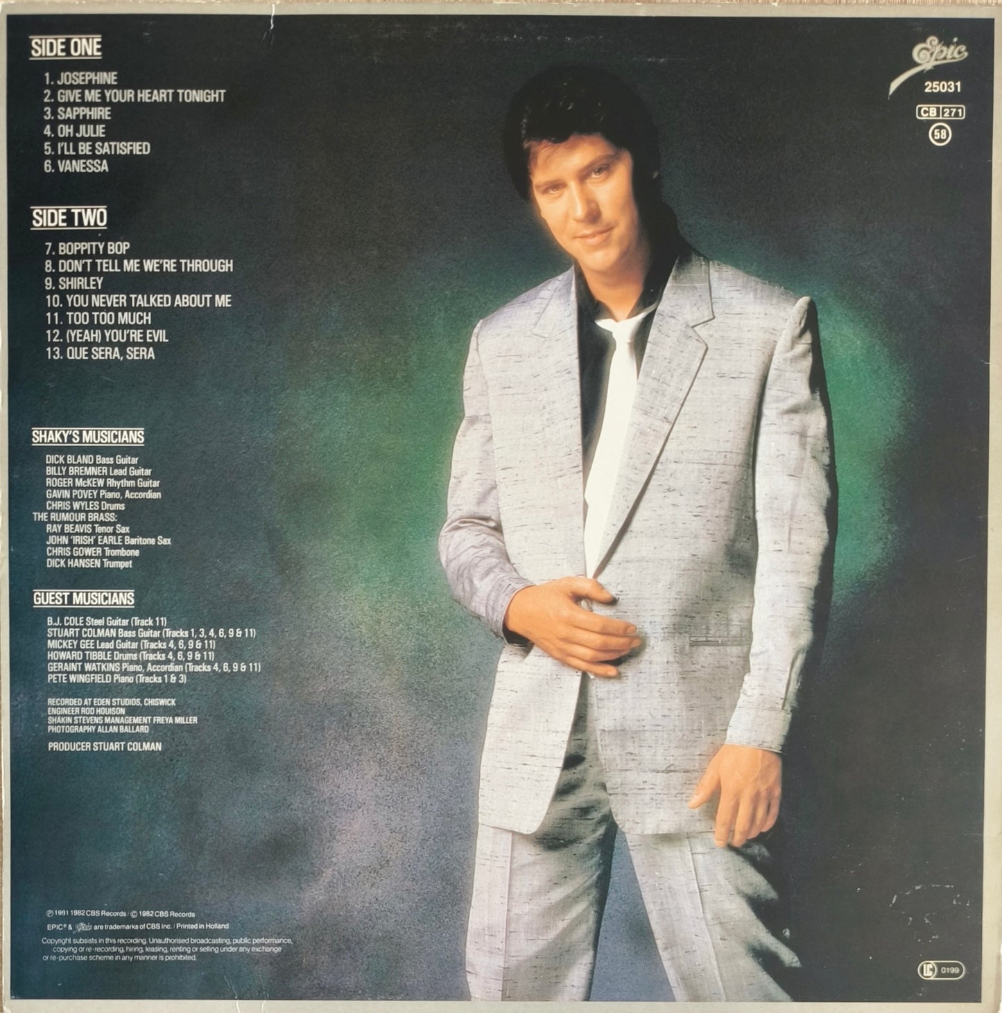 SHAKIN' STEVENS - Give Me Your Heart Tonight