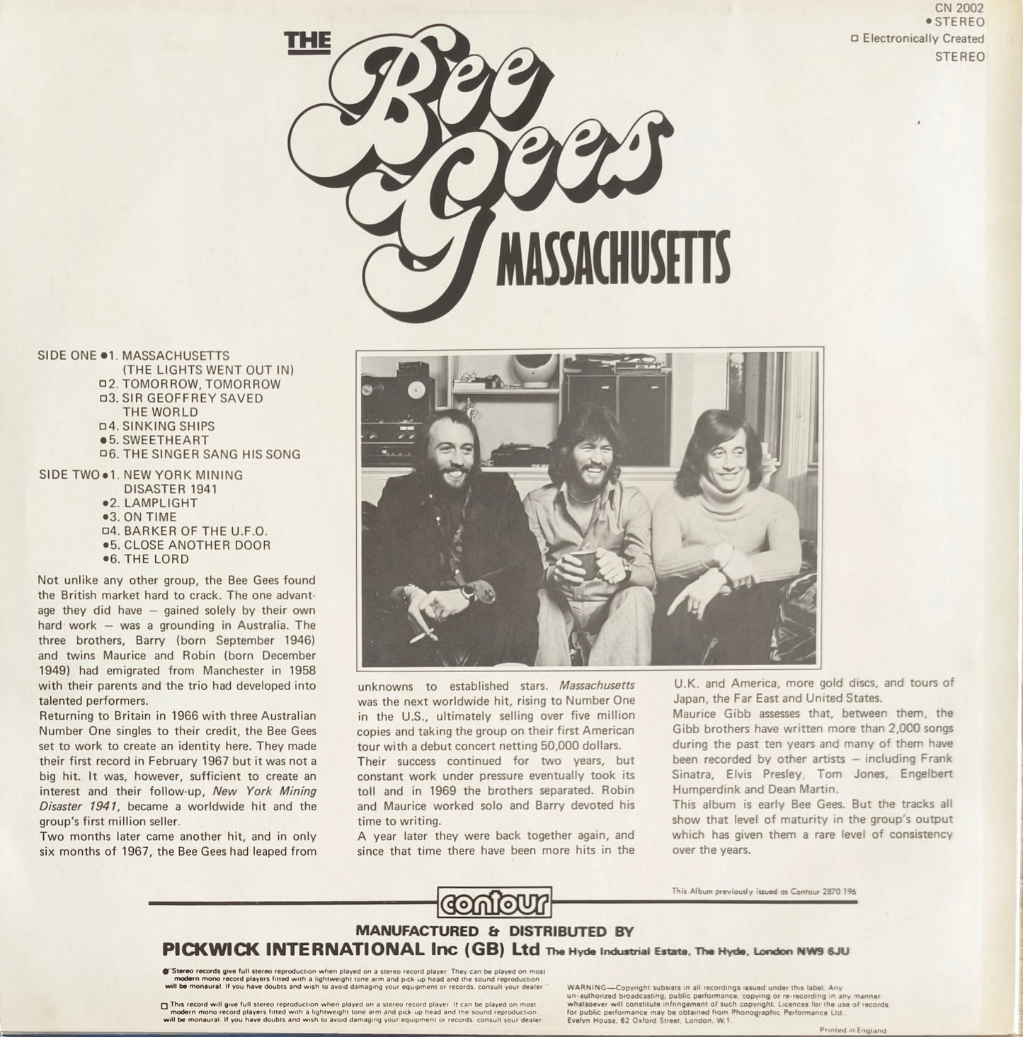 BEE GEES - Massachusetts