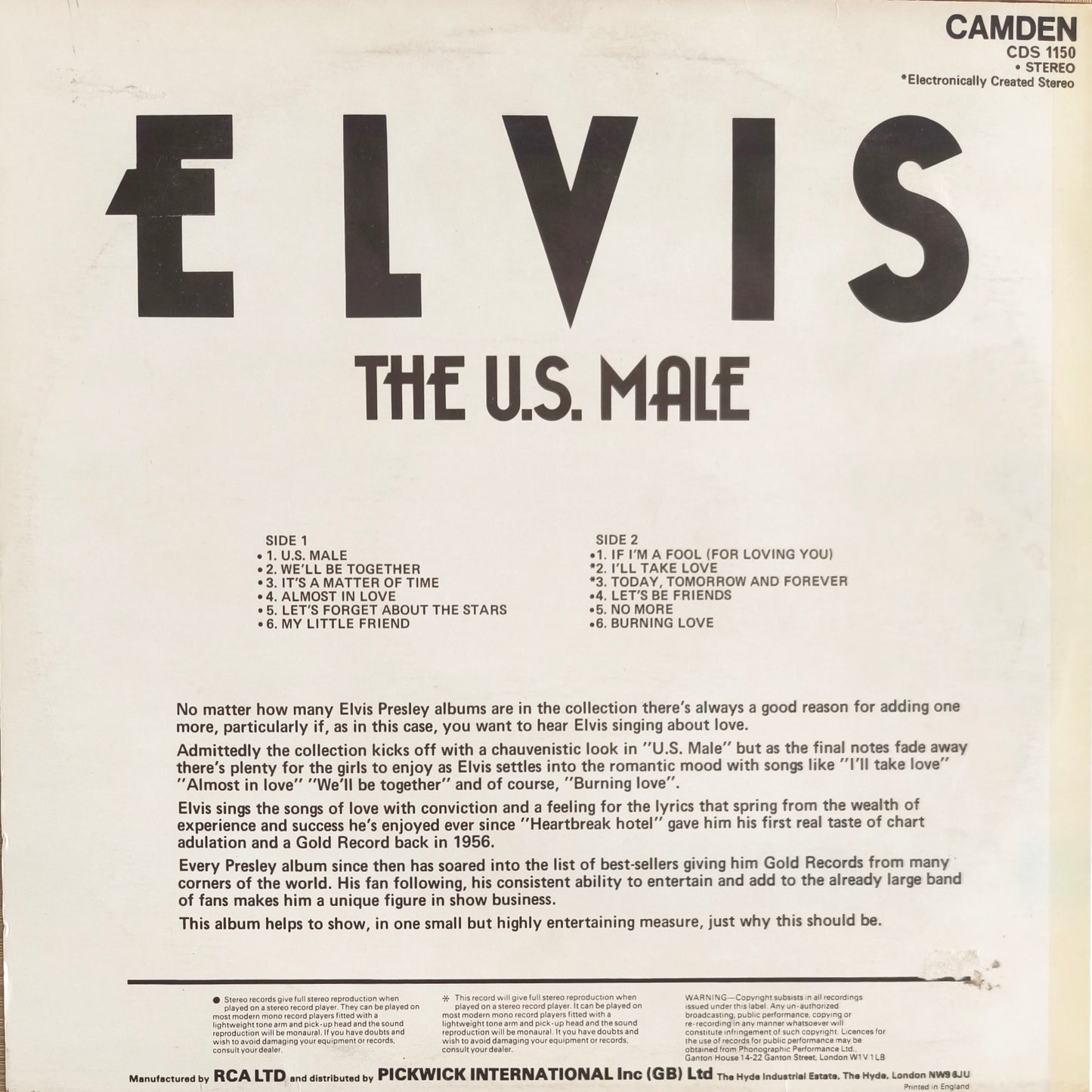 ELVIS PRESLEY - The U.S. Male (Pressage UK)