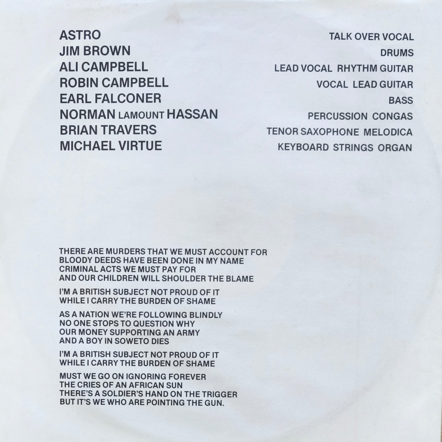 UB40 - Signing Off