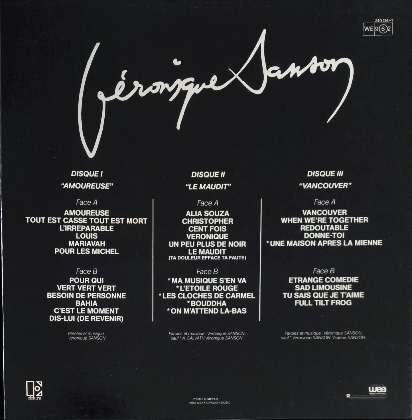 VERONIQUE SANSON - Véronique Sanson (Coffret 3 vinyles)