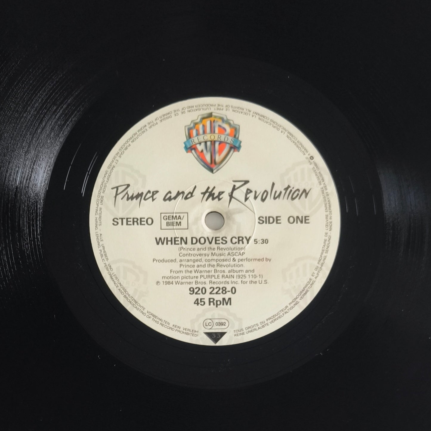 PRINCE AND THE REVOLUTION - When Doves Cry