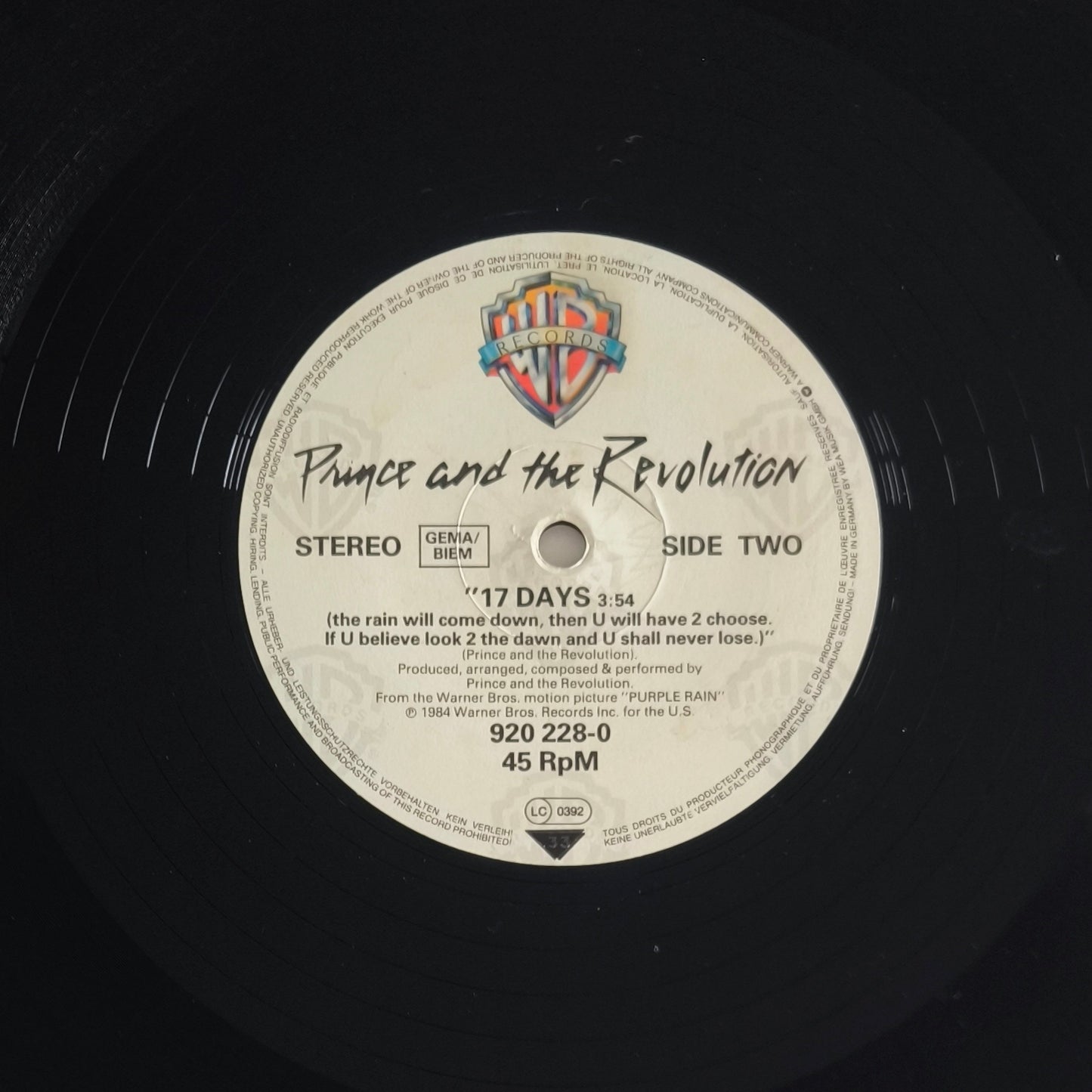 PRINCE AND THE REVOLUTION - When Doves Cry