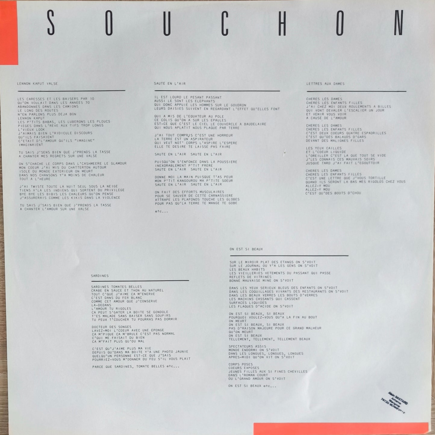 ALAIN SOUCHON - On avance