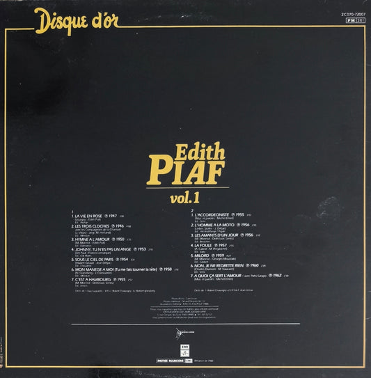 EDITH PIAF - Disque D'Or - Vol. 1