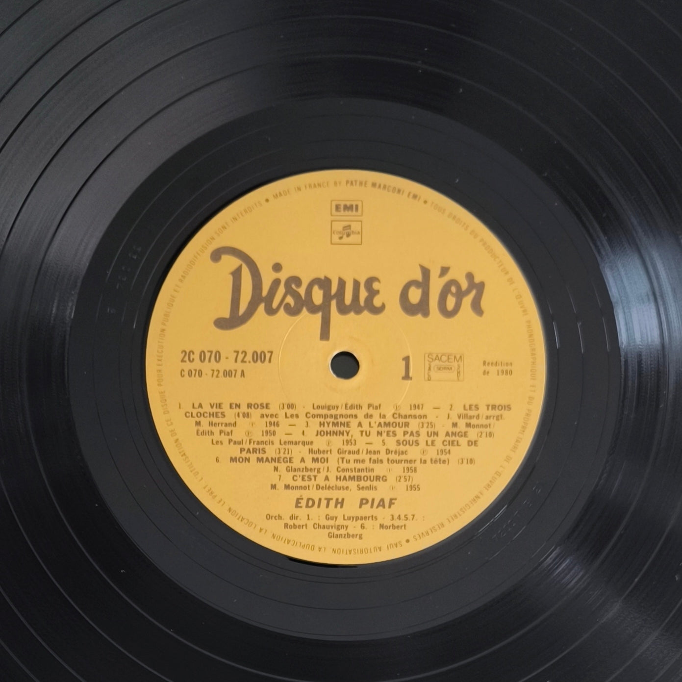 EDITH PIAF - Disque D'Or - Vol. 1