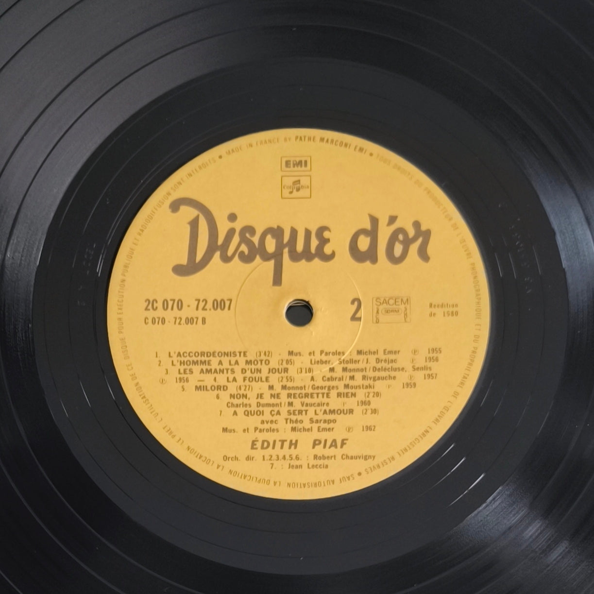 EDITH PIAF - Disque D'Or - Vol. 1