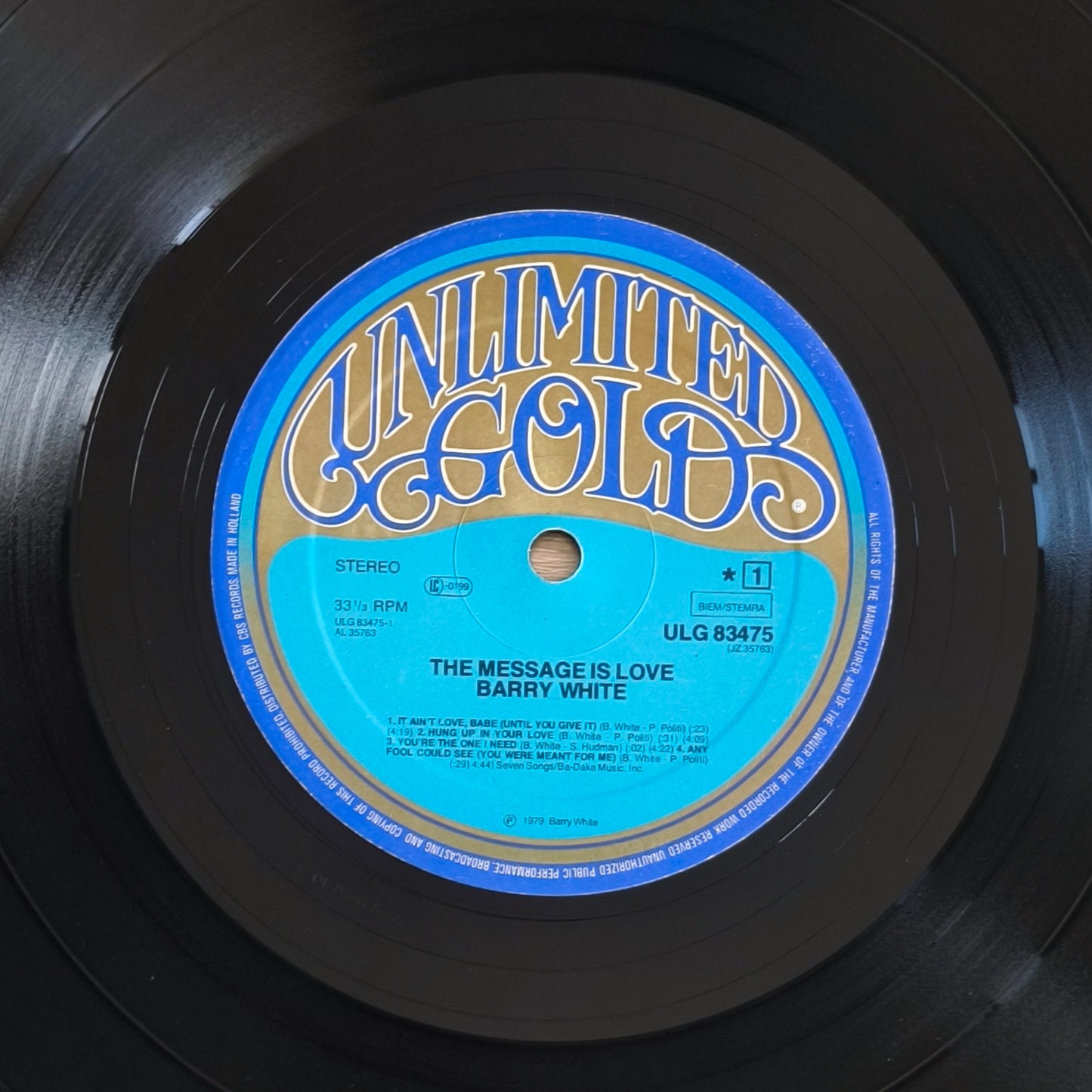 BARRY WHITE - The Message Is Love