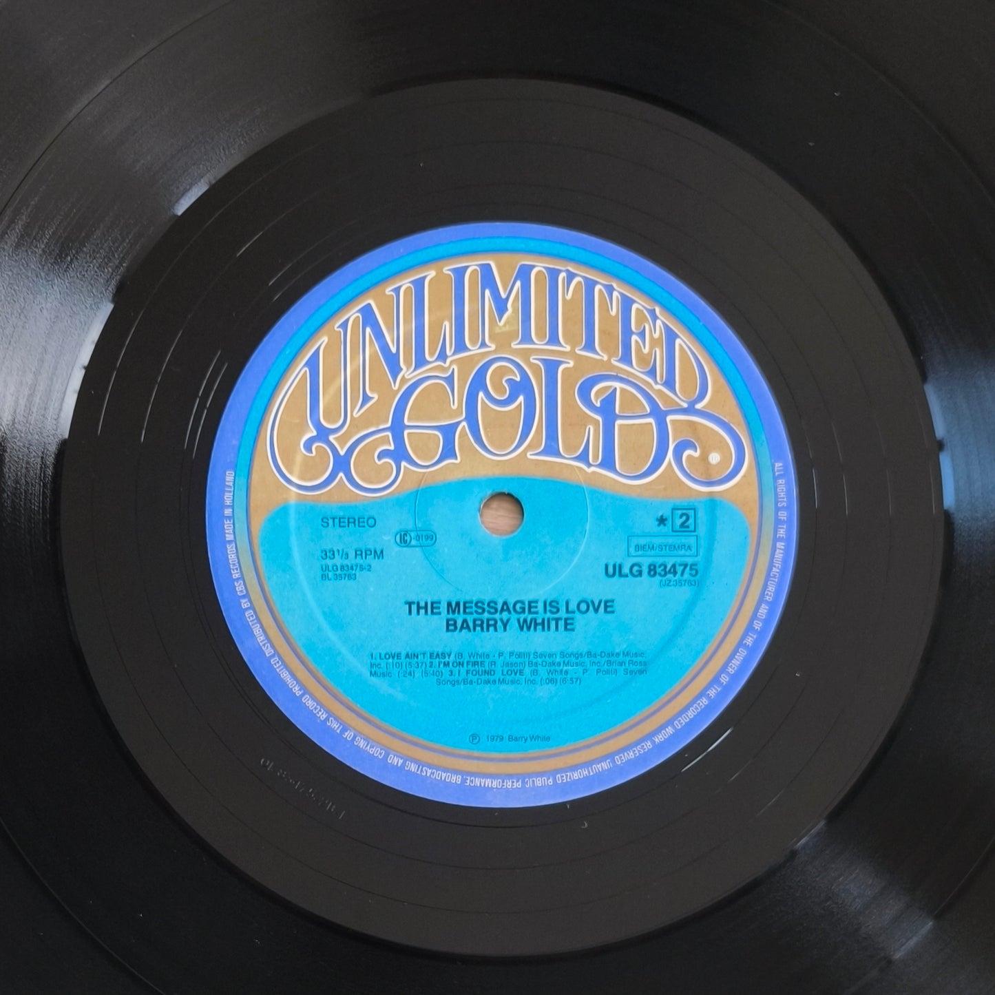 BARRY WHITE - The Message Is Love