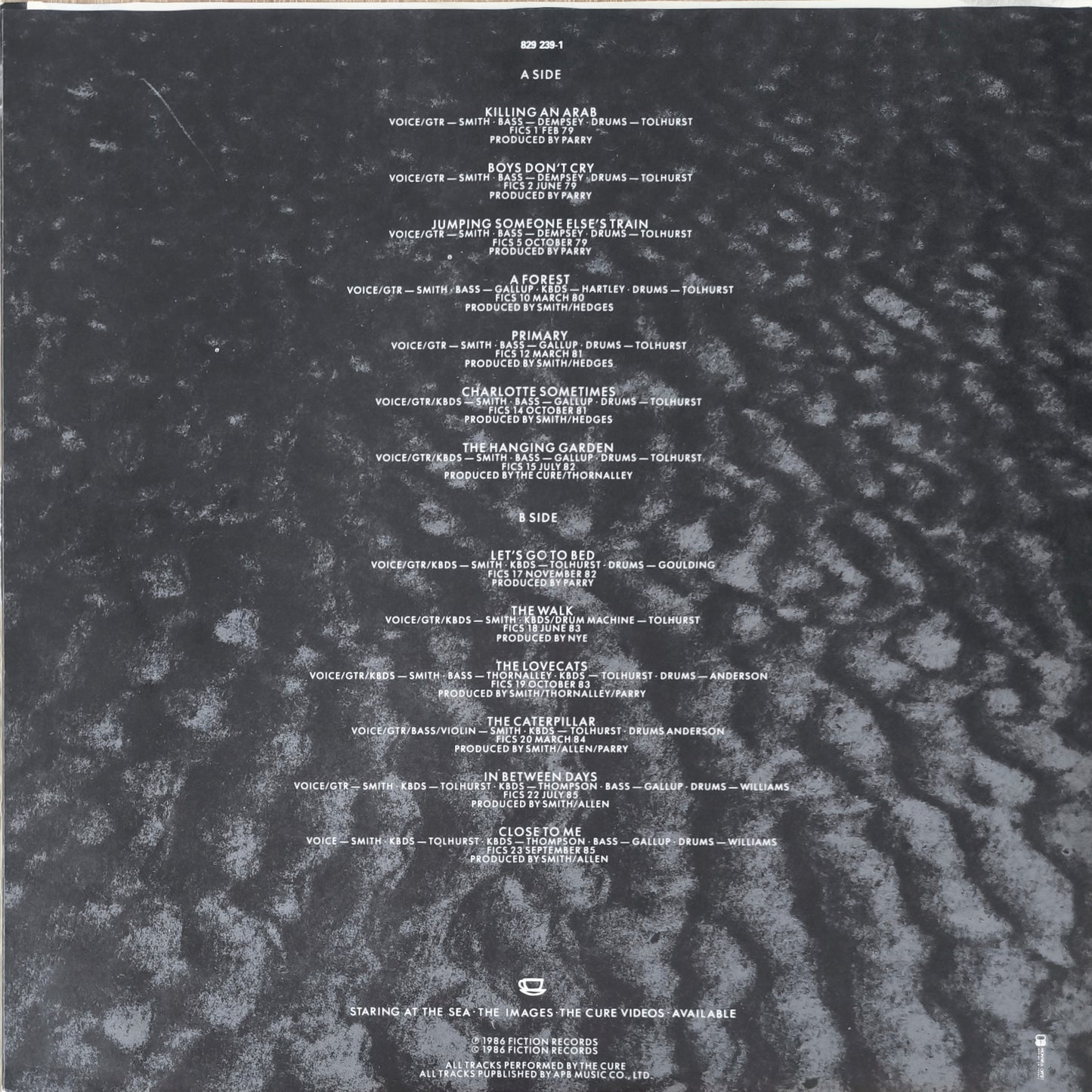 THE CURE - Standing on a Beach (The Singles)