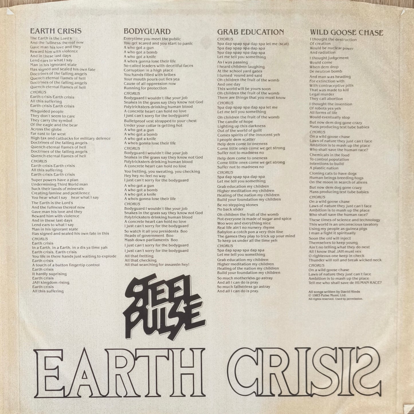 STEEL PULSE - Earth Crisis