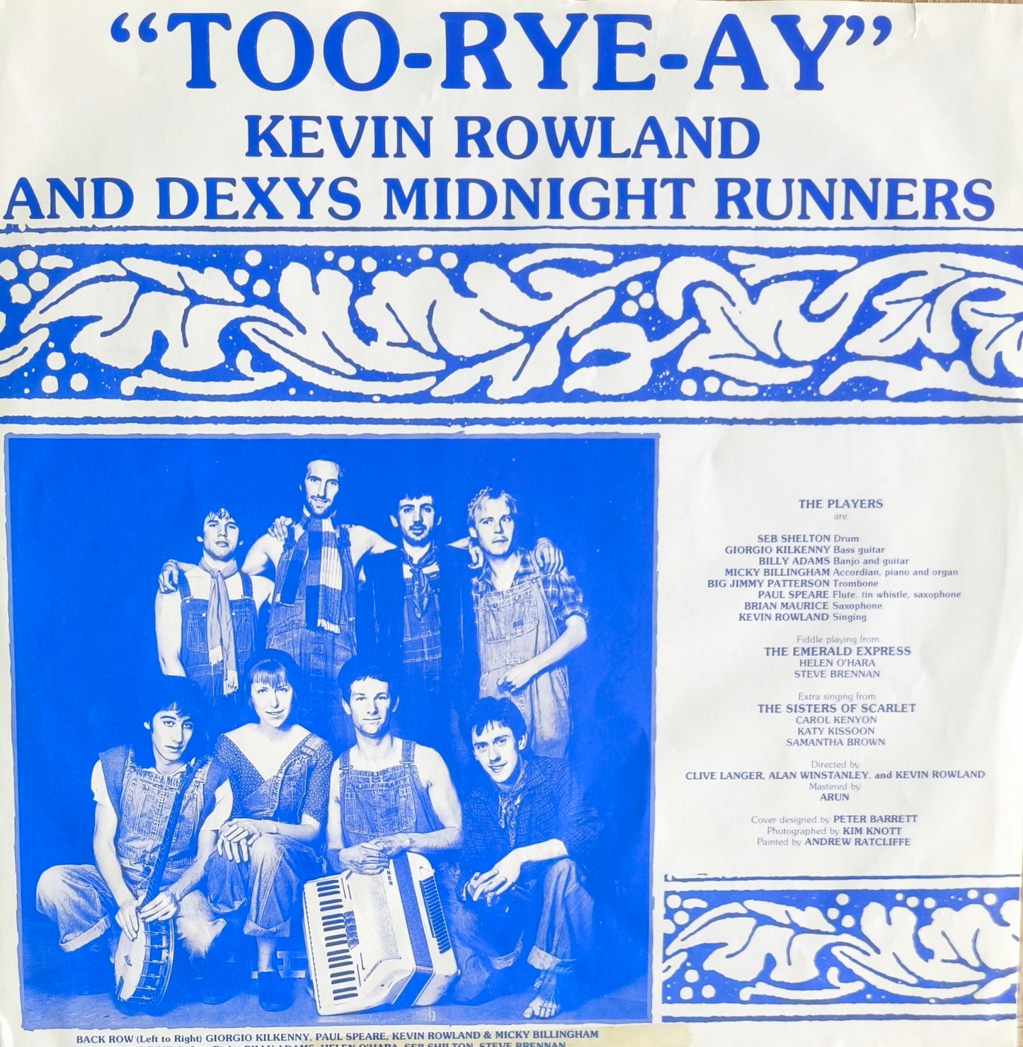KEVIN ROWLAND & DEXYS MIDNIGHT RUNNERS - Too-Rye-Ay