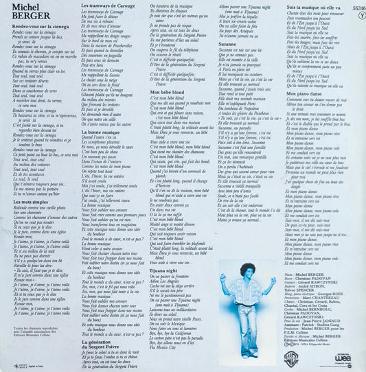 MICHEL BERGER - Mon Piano Danse