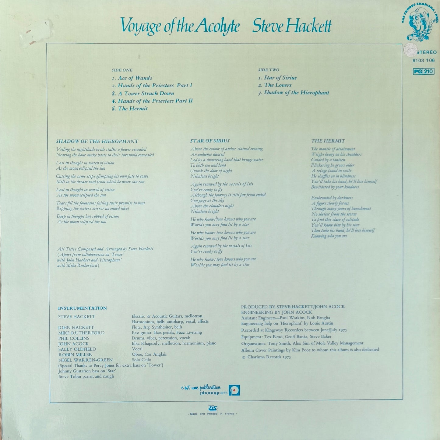 STEVE HACKETT - Voyage Of The Acolyte