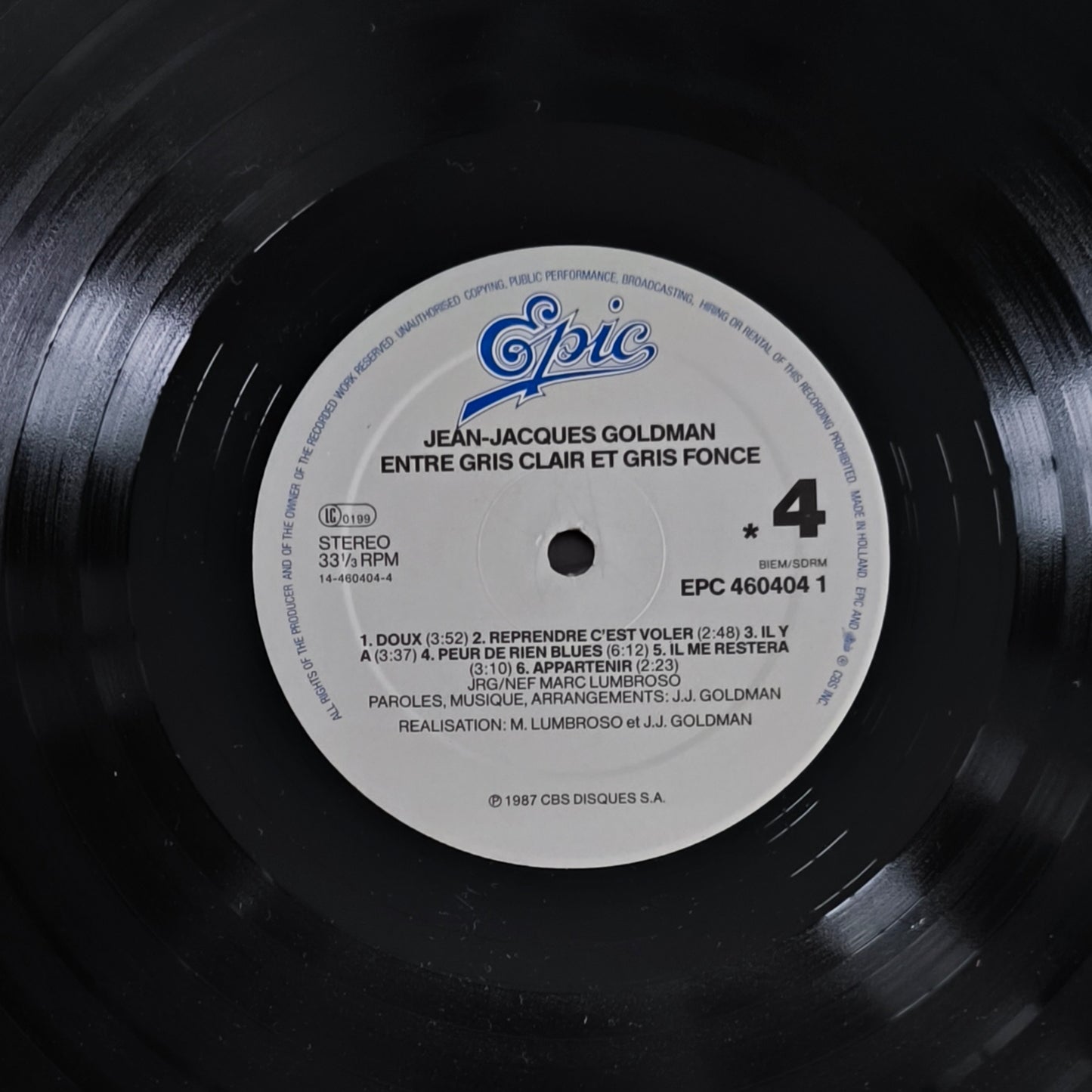 JEAN JACQUES GOLDMAN - Entre Gris Clair et Gris Foncé