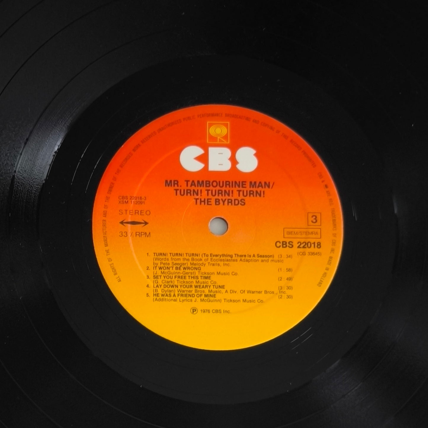 THE BYRDS - Mr. Tambourine Man / Turn! Turn! Turn!