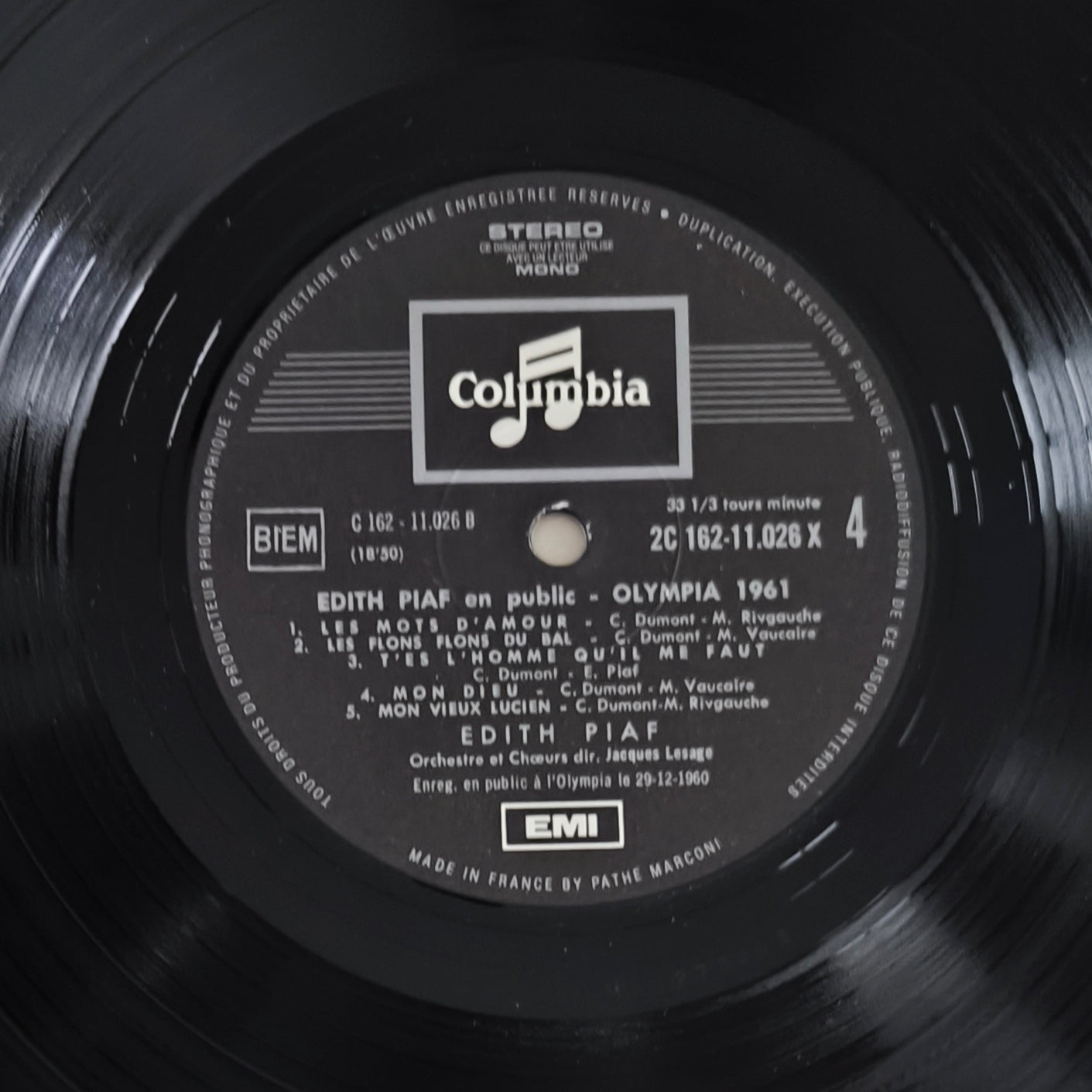 EDITH PIAF - En Public (Olympia 1955 1956 1958 1961 1962) (triple album)