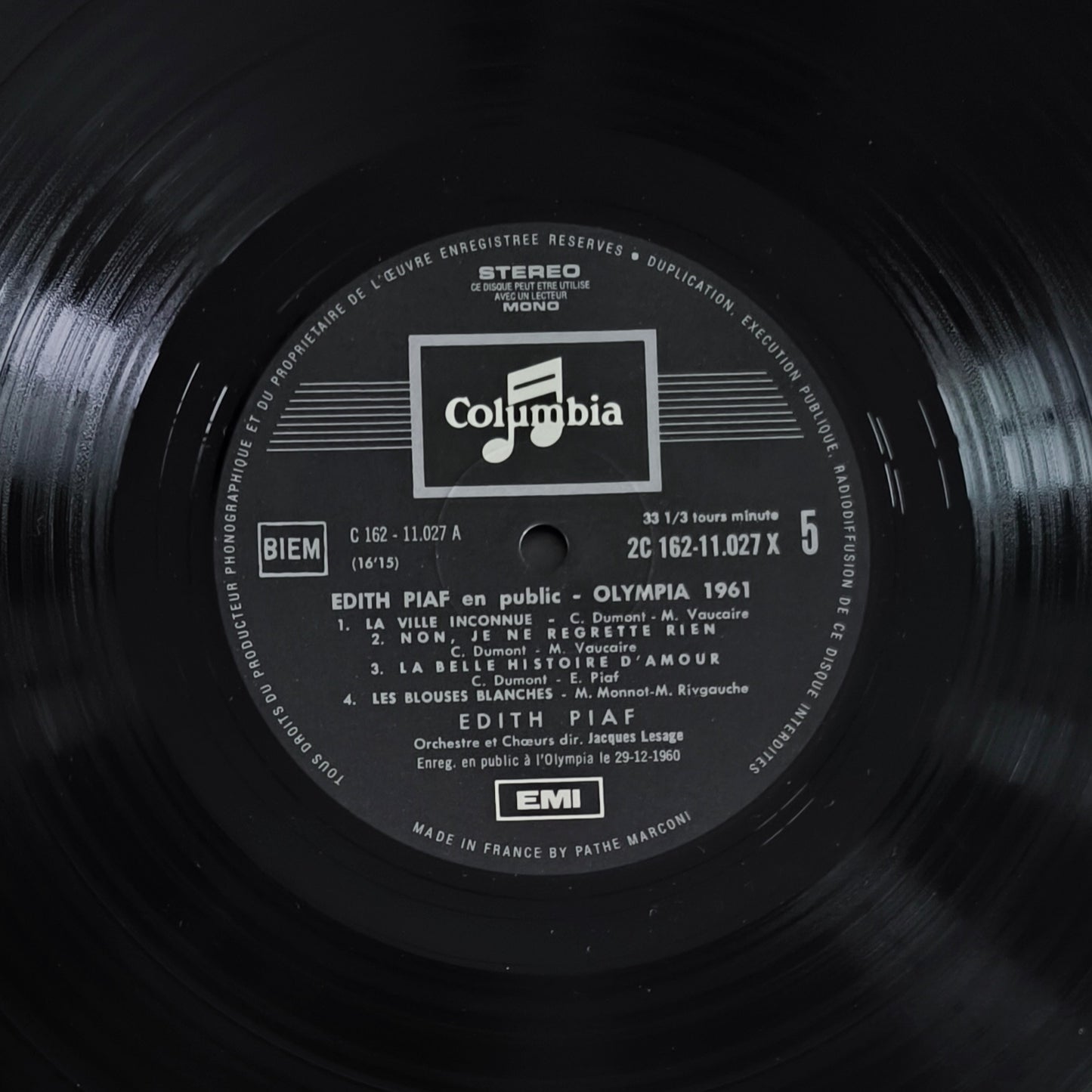 EDITH PIAF - En Public (Olympia 1955 1956 1958 1961 1962) (triple album)