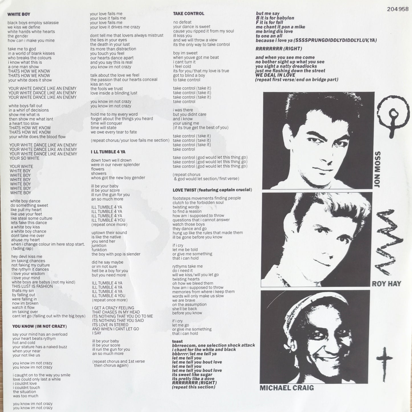 CULTURE CLUB - Kissing To Be Clever