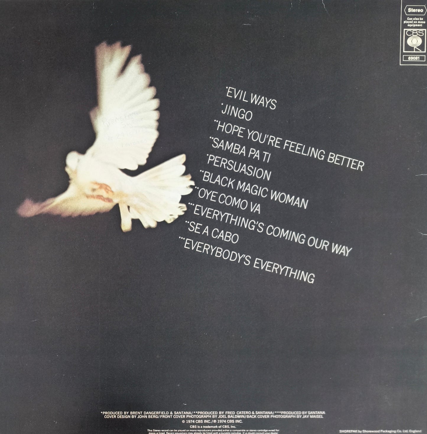 SANTANA - Santana's Greatest Hits (Pressage England)