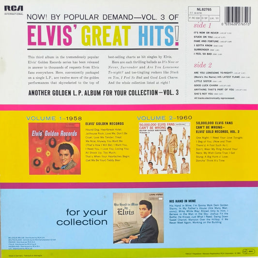 ELVIS PRESLEY - Elvis' Golden Records - 3 Volume 3