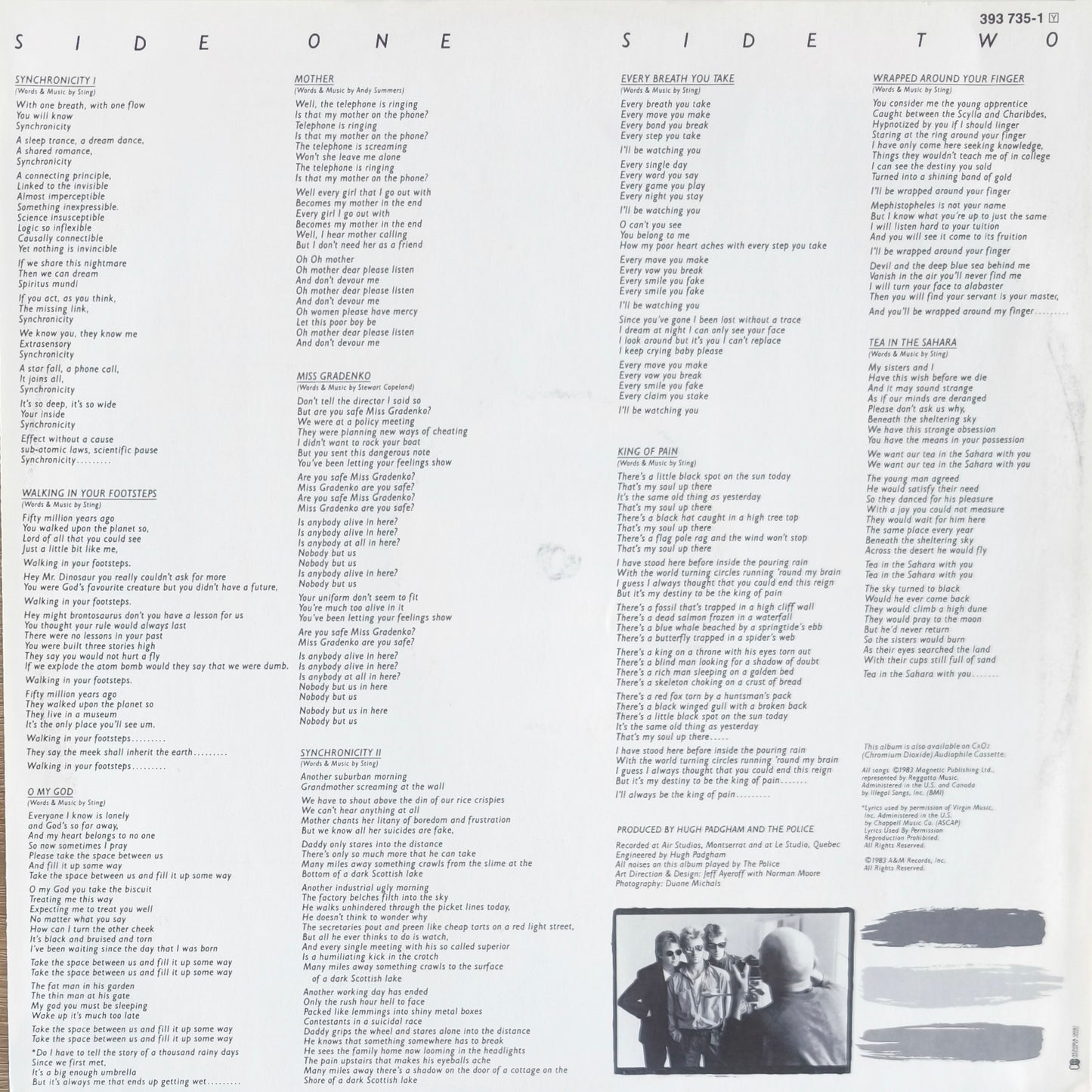 THE POLICE - Synchronicity