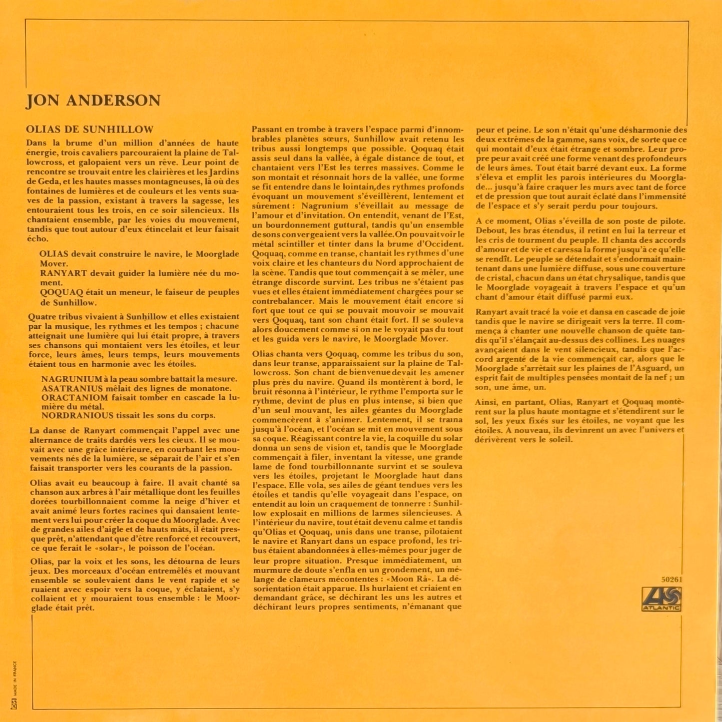 JON ANDERSON - Olias Of Sunhillow