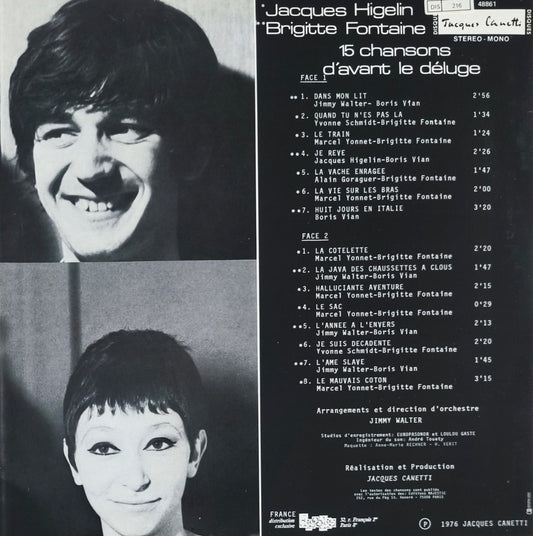 JACQUES HIGELIN / BRIGITTE FONTAINE - 15 Chansons D'avant Le Déluge