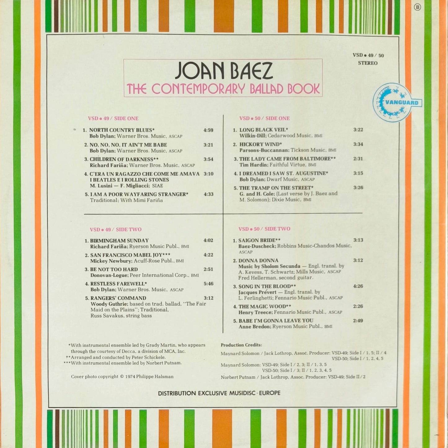 JOAN BAEZ - The Contemporary Ballad Book