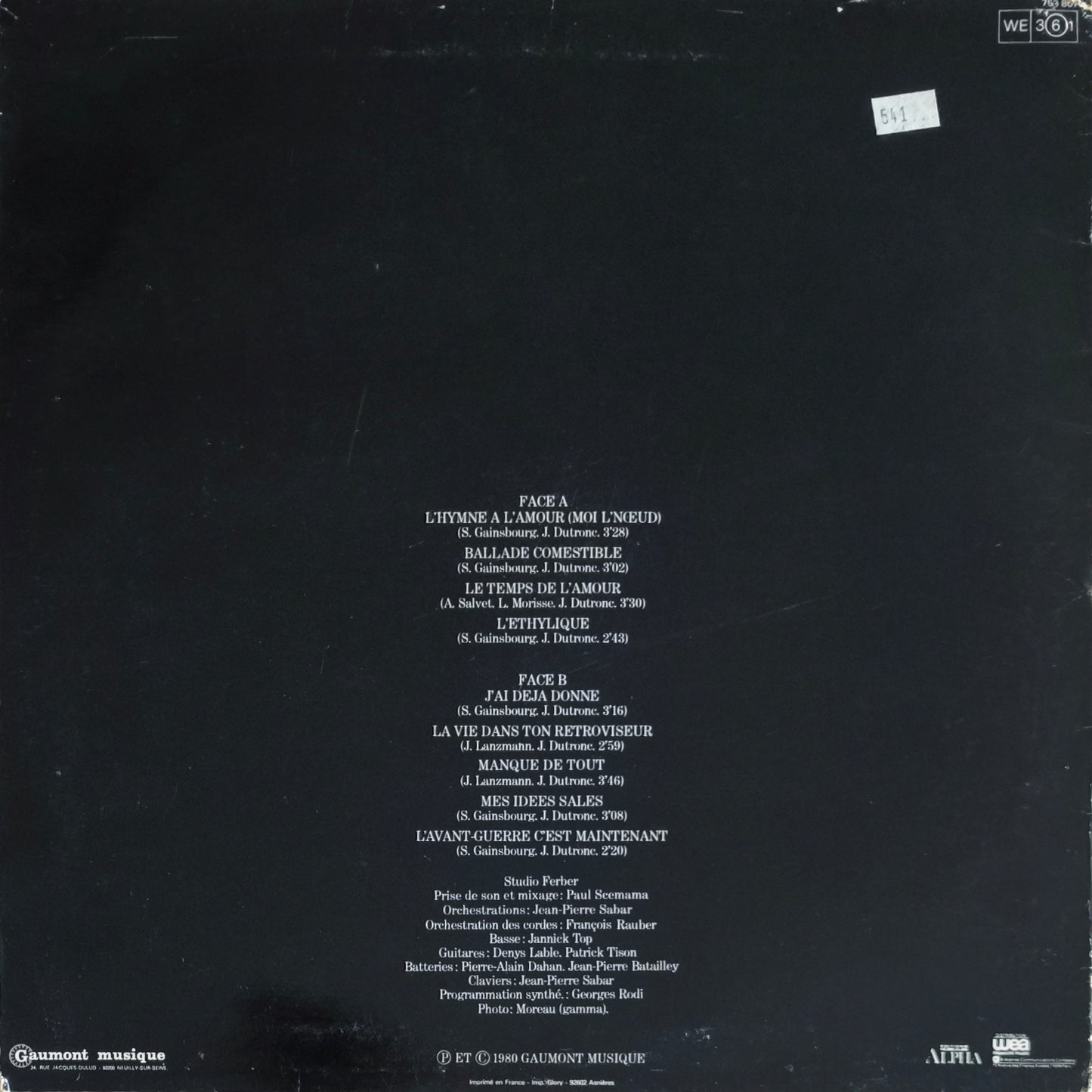 JACQUES DUTRONC - Guerre Et Pets