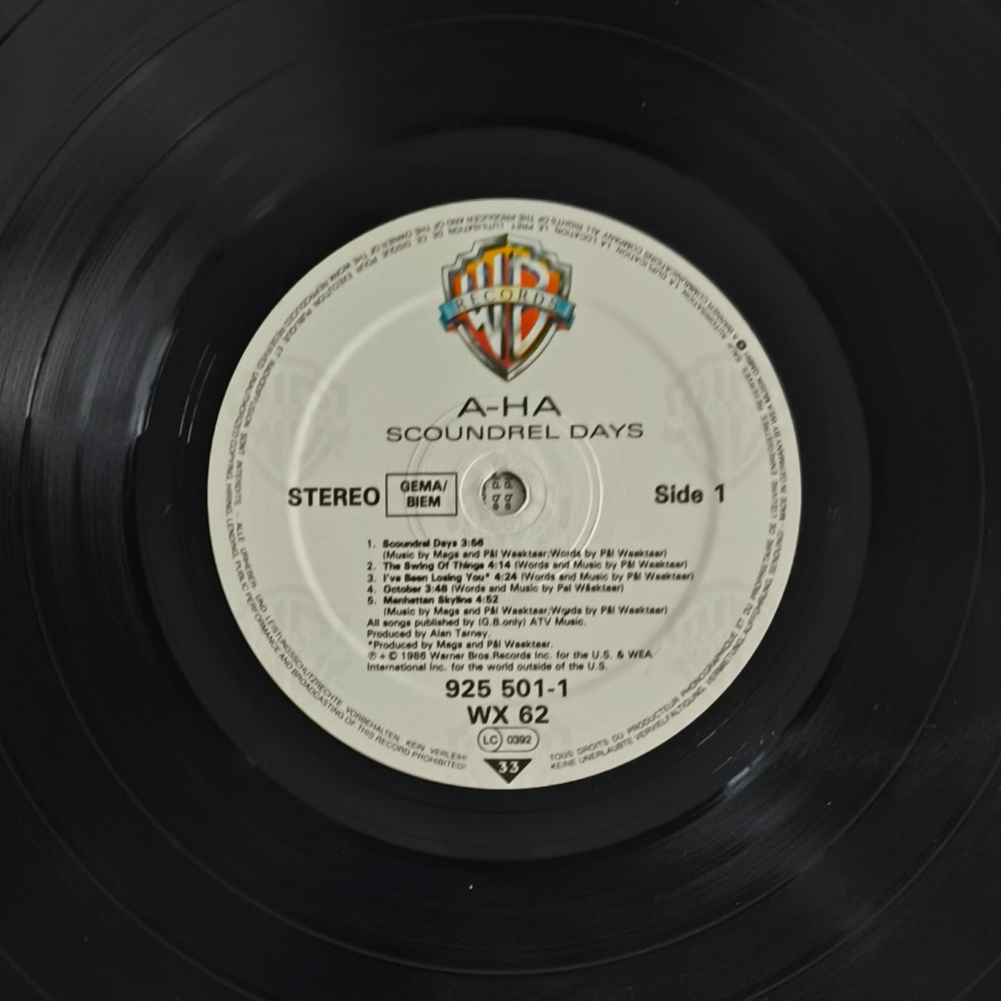 A-HA - Scoundrel Days